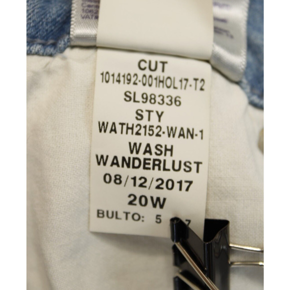 NYDJ Jenna Lift Tuck Ankle Jeans Women 20W Straight Frayed Hem Radiance Blue - Picture 12 of 13